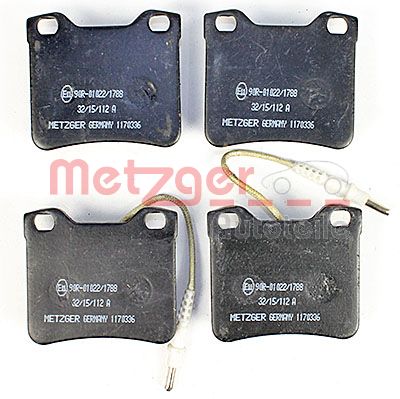 METZGER 1170336 Bremsbelagsatz, Scheibenbremse